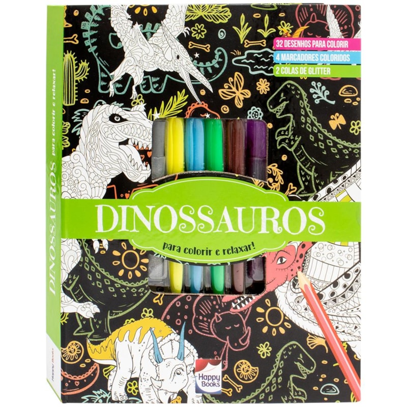 MEU SUPERLIVRO BRILHANTE DE ARTETERAPIA! DINOSSAUROS