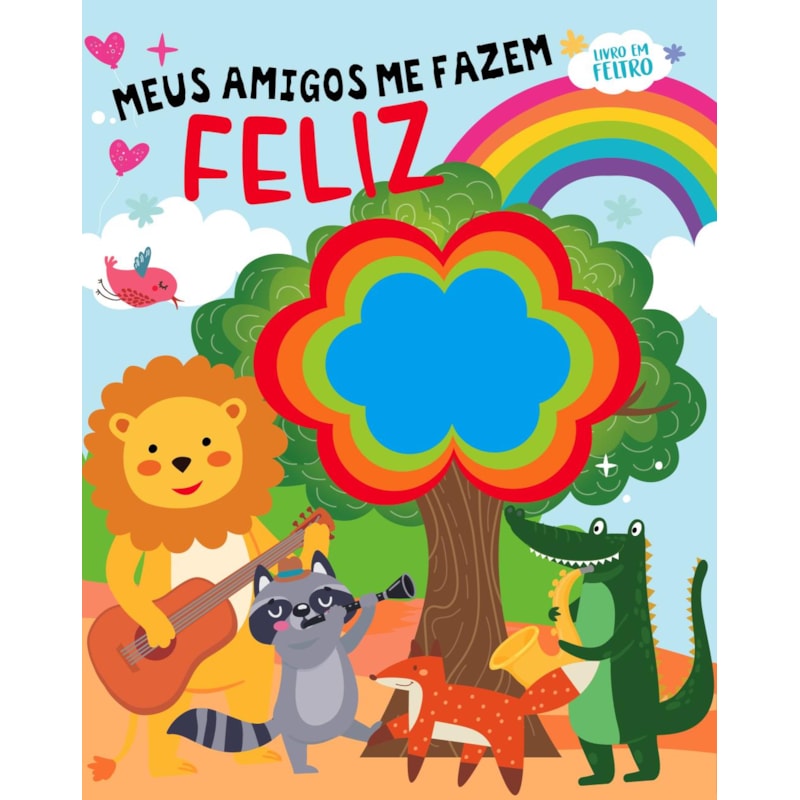 MEUS AMIGOS ME FAZEM FELIZ - LIVRO EM FELTRO