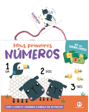 MEUS PRIMEIROS NÚMEROS - KIT COM LIVRO E QUEBRA-CABEÇA DE 20 PEÇAS