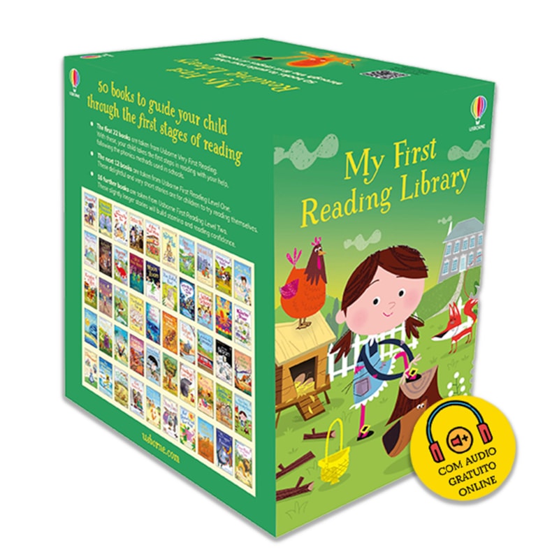 MINHA PRIMEIRA BIBLIOTECA EM INGLÊS COM 50 LIVROS