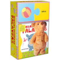 MINHAS PRIMEIRAS PALAVRAS - LIVRO COM PELÚCIA E QUEBRA-CABEÇA