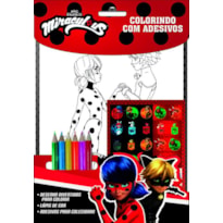 MIRACULOUS LADYBUG COLORINDO COM ADESIVOS