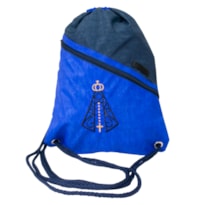 MOCHILA COM CORDÃO NOSSA SENHORA APARECIDA - AZUL