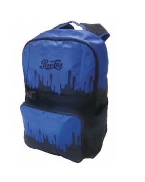 MOCHILA ESCOLAR FORONI PEPSI PRETA E AZUL