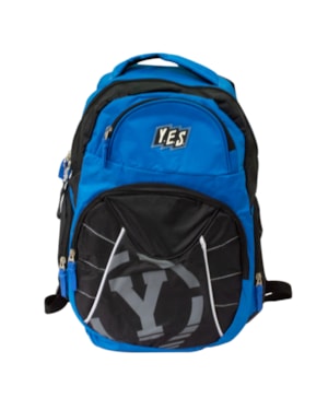 MOCHILA ESCOLAR YES AZUL E PRETO MC1408