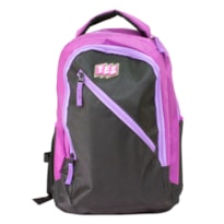 MOCHILA ESCOLAR YES PRETO LILAS MC1503