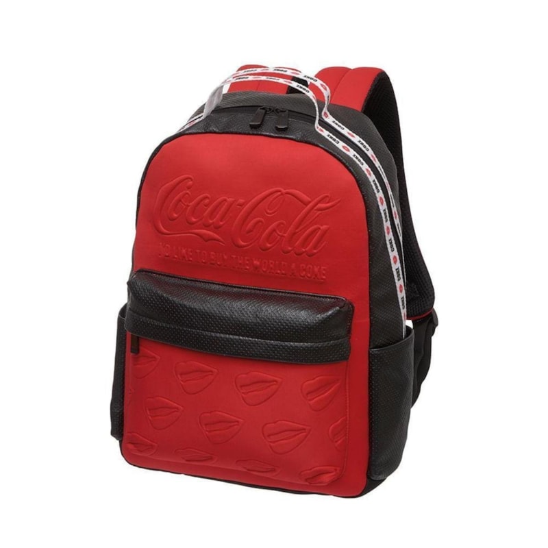 MOCHILA PACIF COCA COLA VERMELHA E PRETA