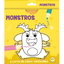 MONSTROS - 2 LIVROS DE COLORIR SANFONADOS