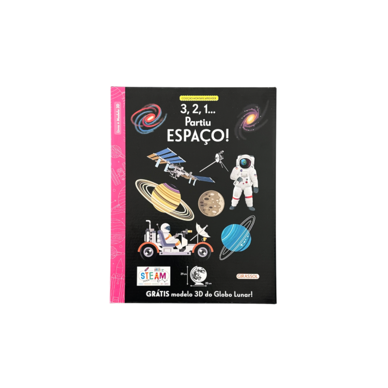 MONTAR E APRENDER: 3,2,1... PARTIU ESPAÇO! - COM MODELO 3D DO GLOBO LUNAR!