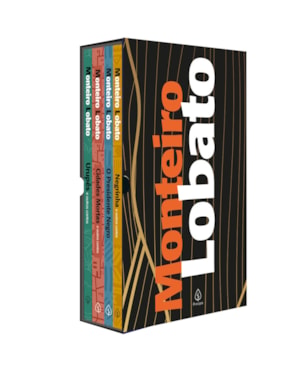 MONTEIRO LOBATO COM 4 LIVROS E MARCADORES DE PÁGINAS
