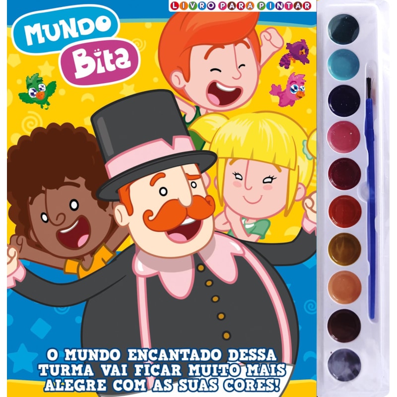 MUNDO BITA LIVRO PARA PINTAR COM AQUARELA