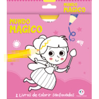 MUNDO MÁGICO - 2 LIVROS DE COLORIR SANFONADOS