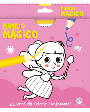 MUNDO MÁGICO - 2 LIVROS DE COLORIR SANFONADOS