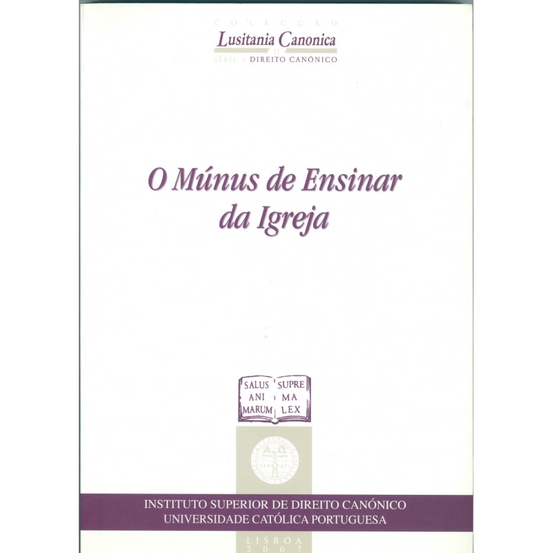 MUNUS DE ENSINAR DA IGREJA, OS - 1