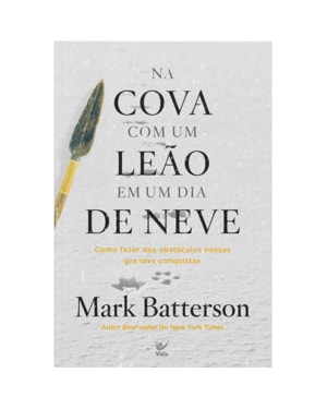 Na cova com um leão em um dia de neve