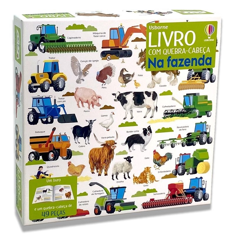 NA FAZENDA: LIVRO COM QUEBRA CABEÇA