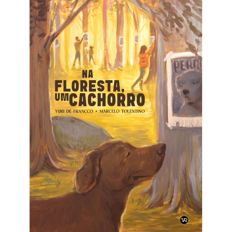 Na floresta, um cachorro