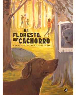 Na floresta, um cachorro
