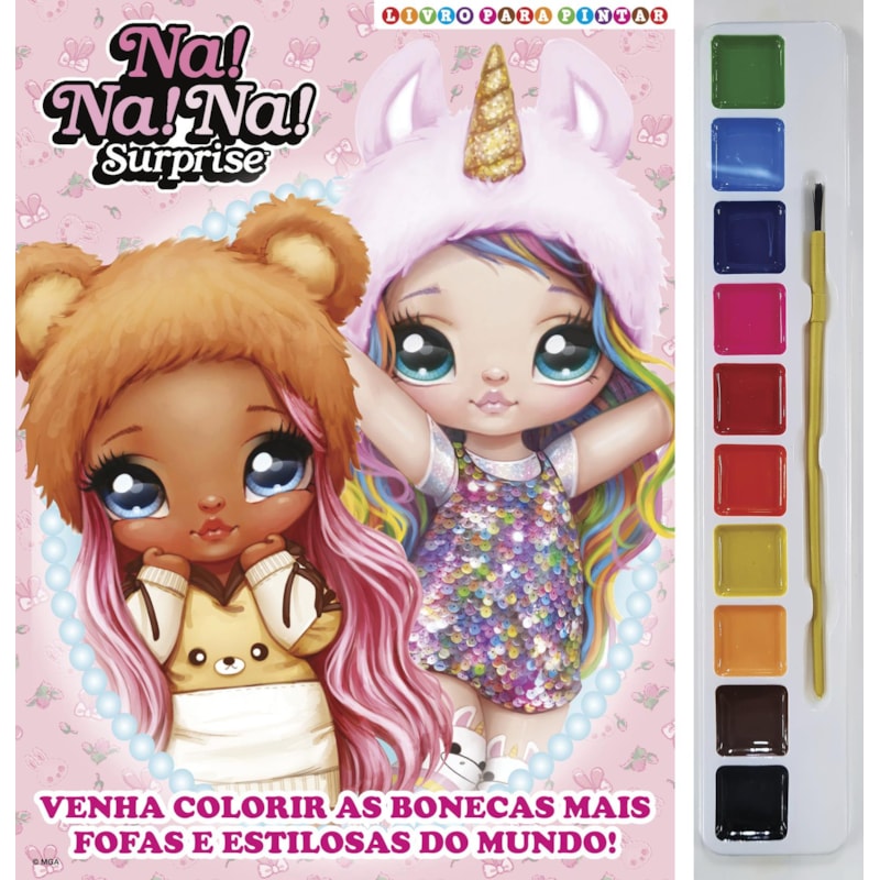 NA! NA! NA! SURPRISE LIVRO PARA PINTAR COM AQUARELA