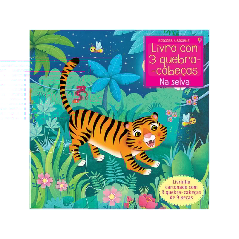NA SELVA: LIVRO COM 3 QUEBRA-CABEÇAS