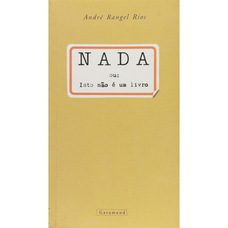 NADA OU ISTO NAO E UM LIVRO? - 1