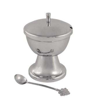 NAVETA COM COLHERINHA 11CM DE ALTURA CROMO