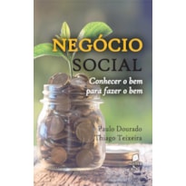 NEGÓCIO SOCIAL: CONHECER O BEM PARA FAZER O BEM