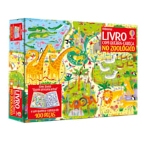 NO ZOOLÓGICO: LIVRO COM QUEBRA-CABEÇA