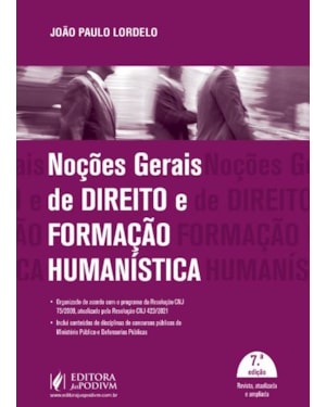 NOÇÕES GERAIS DE DIREITO E FORMAÇÃO HUMANÍSTICA