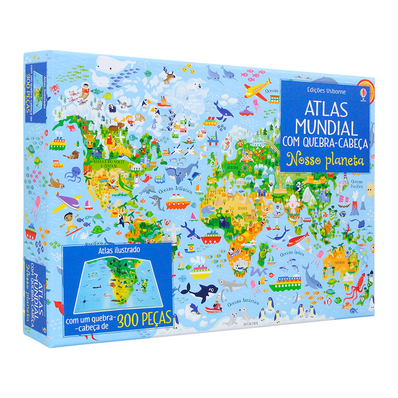 NOSSO PLANETA: ATLAS MUNDIAL COM QUEBRA-CABEÇA