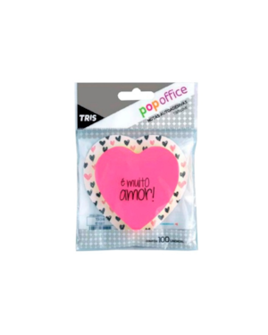 NOTA AUTOADESIVA POP OFFICE - LOVE 70 X 75MM C/ 100 FOLHAS