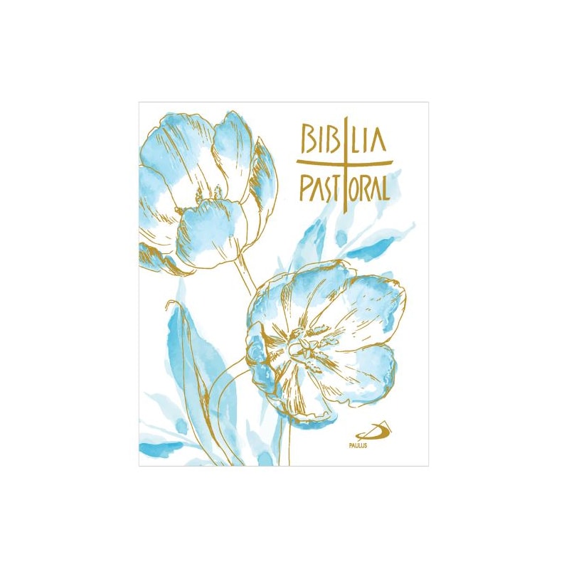 NOVA BIBLIA PASTORAL BOLSO FLORAL AZUL