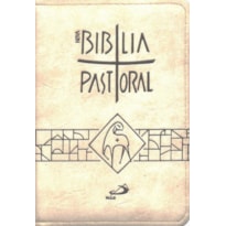 NOVA BIBLIA PASTORAL BOLSO ZIPER CREME