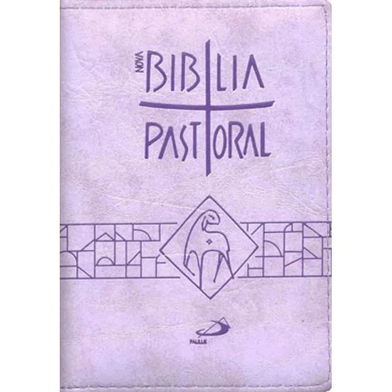 NOVA BIBLIA PASTORAL MEDIA ZIPER LILAS