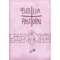 NOVA BIBLIA PASTORAL MEDIA ZIPER ROSA