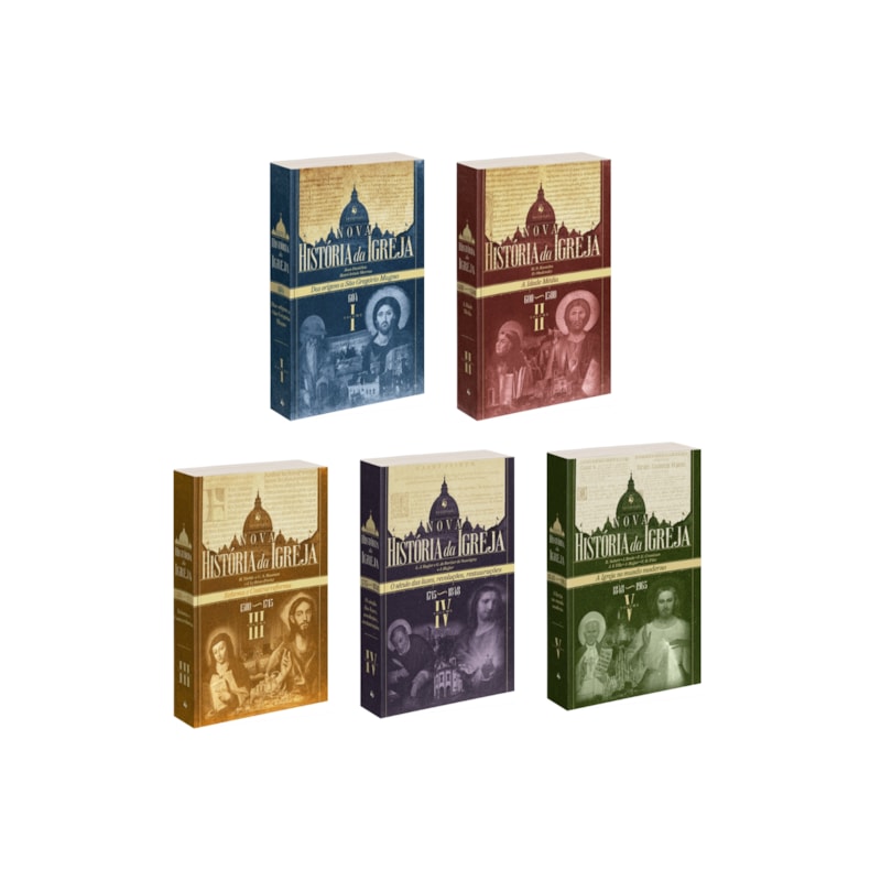 NOVA HISTÓRIA DA IGREJA - COLEÇÃO COM 5 VOLUMES