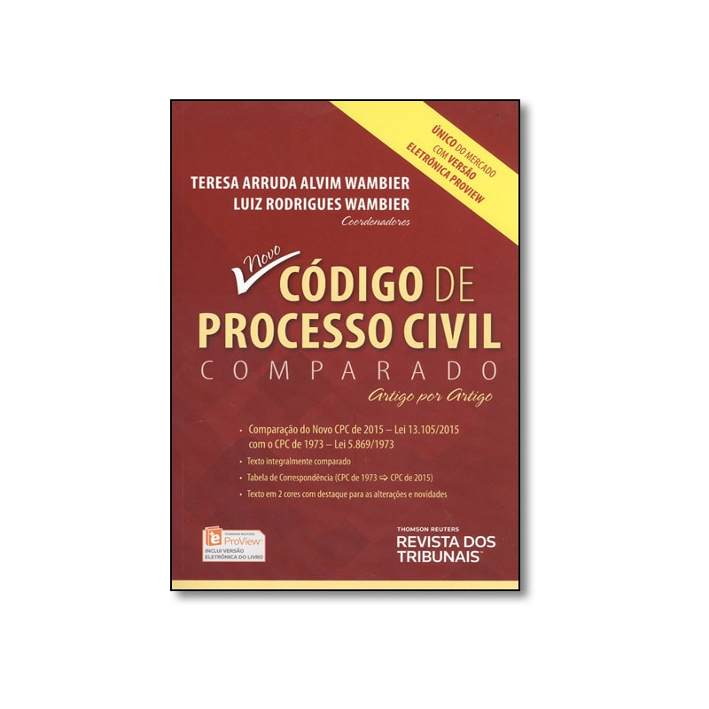 NOVO CODIGO DE PROCESSO CIVIL COMPARADO ARTIGO POR ARTIGO (RT) - 1