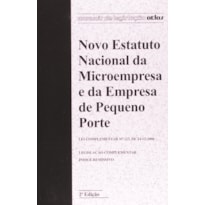 NOVO ESTATUTO NACIONAL DA MICROEMPRESA E DA EMPRESA DE PEQUENO PORTE