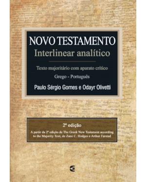 NOVO TESTAMENTO INTERLINEAR ANALITICO - GREGO PORTUGUES - 1ª