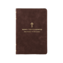 NOVO TESTAMENTO NVI, CAPA LUXO, CRUZ MARROM, LEITURA PERFEITA