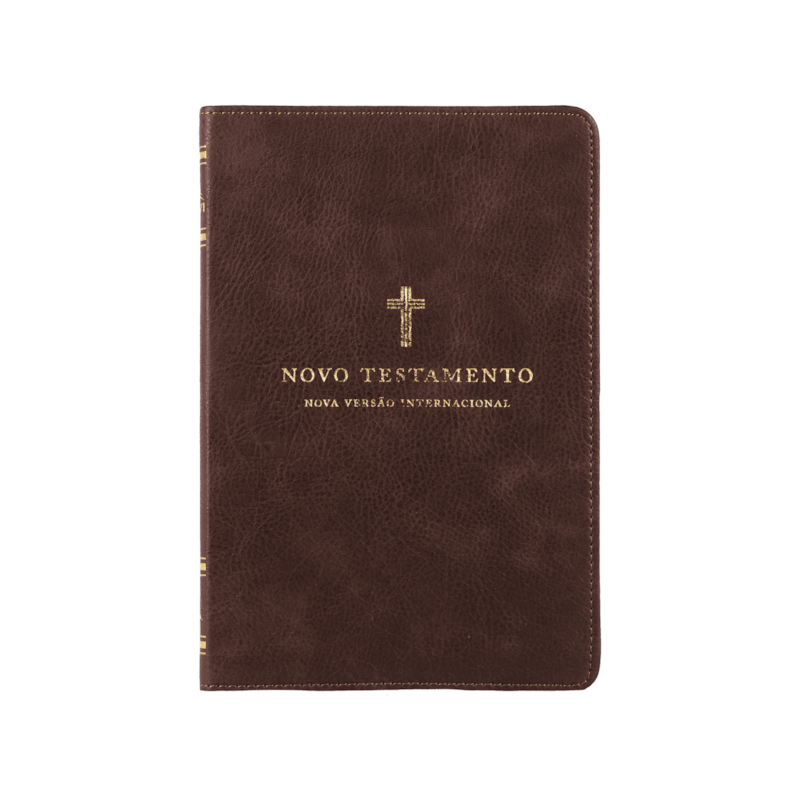 NOVO TESTAMENTO NVI, CAPA LUXO, CRUZ MARROM, LEITURA PERFEITA