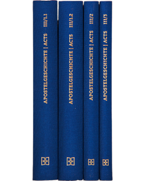 NOVUM TESTAMENTUM GRAECUM (EDITIO CRITICA MAIOR). III. DIE APOSTELGESCHICHTE / THE ACTS OF THE APOSTLES (OBRA COMPLETA)