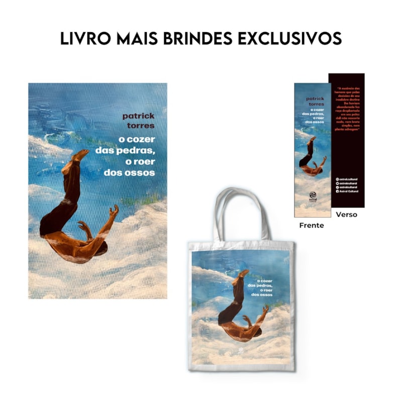 O COZER DAS PEDRAS, O ROER DOS OSSOS + MARCA-PÁGINA + ECOBAG