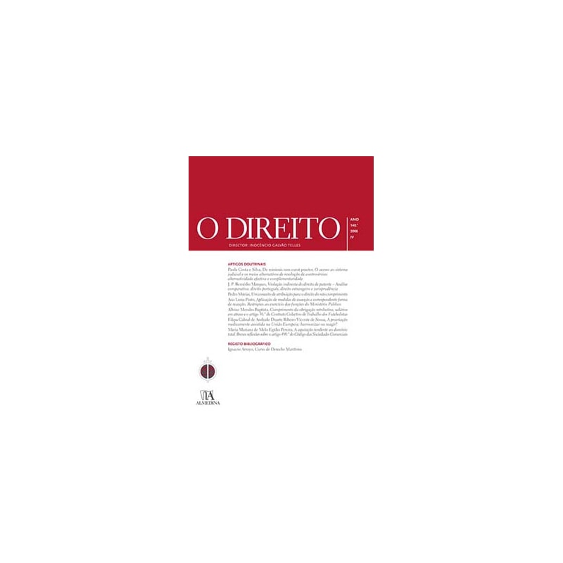 O direito: ano 140º, 2008