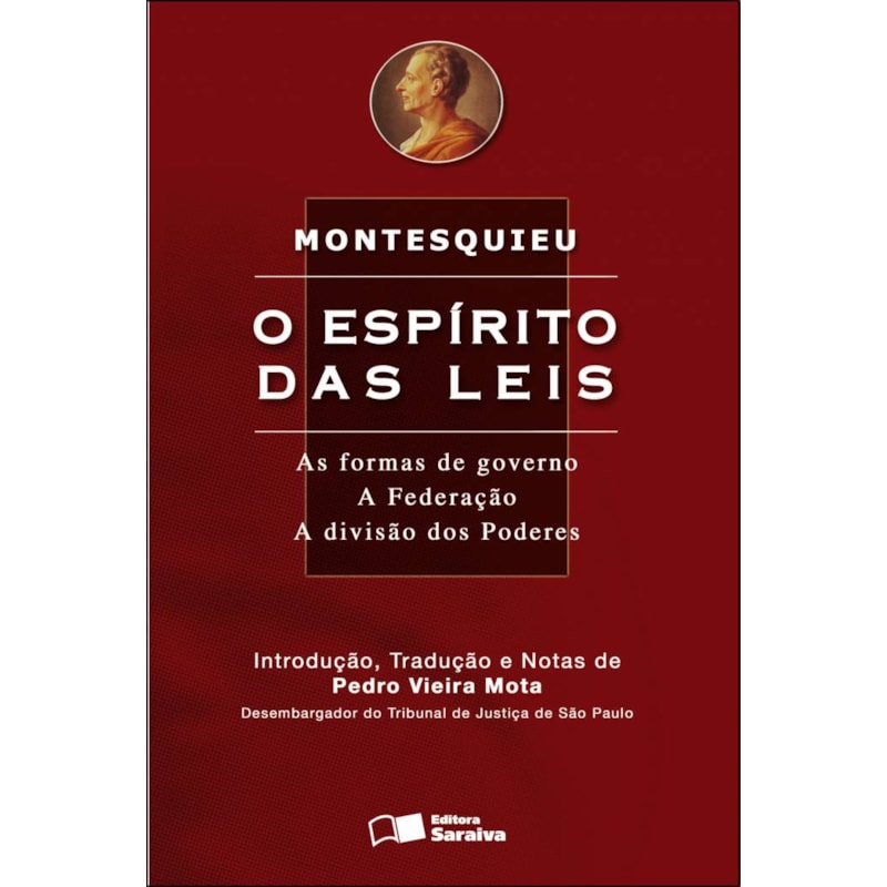 O ESPÍRITO DAS LEIS - 9ª EDIÇÃO 2008: AS FORMAS DE GOVERNO: A FEDERAÇÃO: A DIVISÃO DOS PODERES