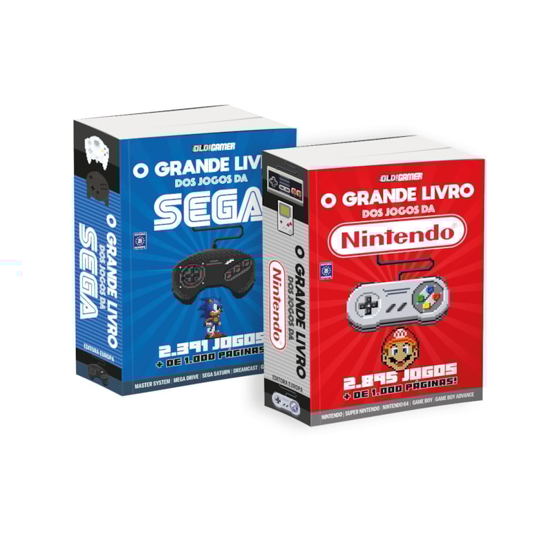 O GRANDE LIVRO DOS JOGOS SEGA + NINTENDO (COLEÇÃO - 2 LIVROS)