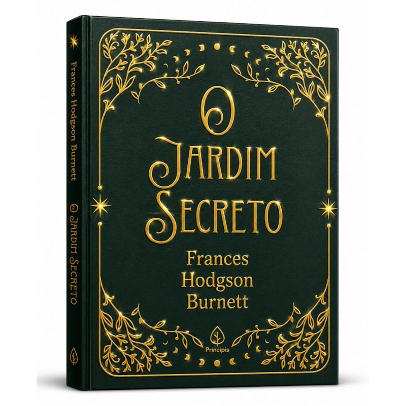 O JARDIM SECRETO - EDIÇÃO ESPECIAL DE LUXO ALMOFADADA COM BORDAS DOURADAS E FITILHO