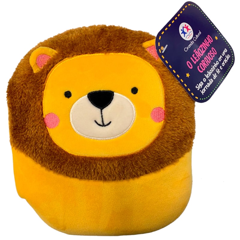 O LEÃOZINHO CORAJOSO - LIVRO DE PELÚCIA