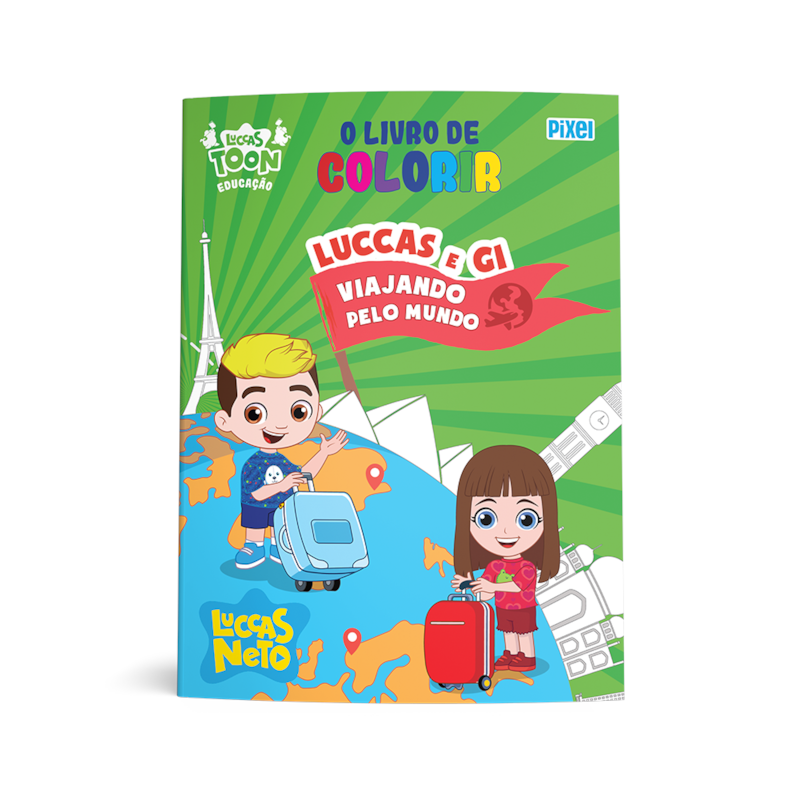 O LIVRO DE COLORIR LUCCAS E GI VIAJANDO PELO MUNDO
