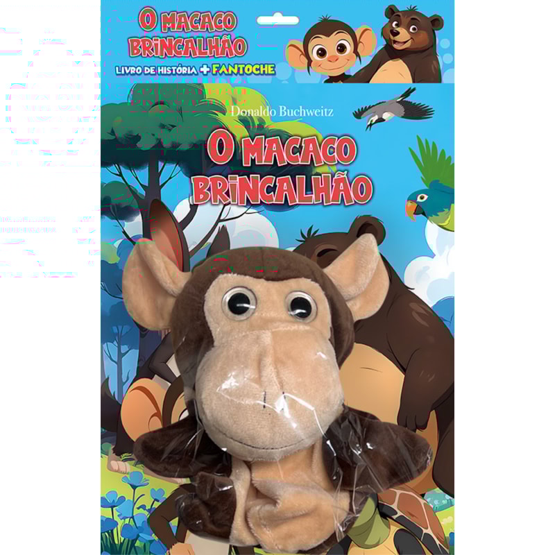 O MACACO BRINCALHÃO - LIVRO DE HISTÓRIA + FANTOCHE